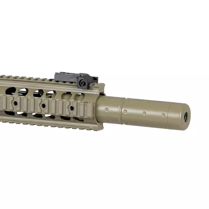 [Zestaw] CM.513 - Tan [CYMA] + Stalowy magazynek Mid-Cap na 150 kulek do serii AR-15/M4 - Black
