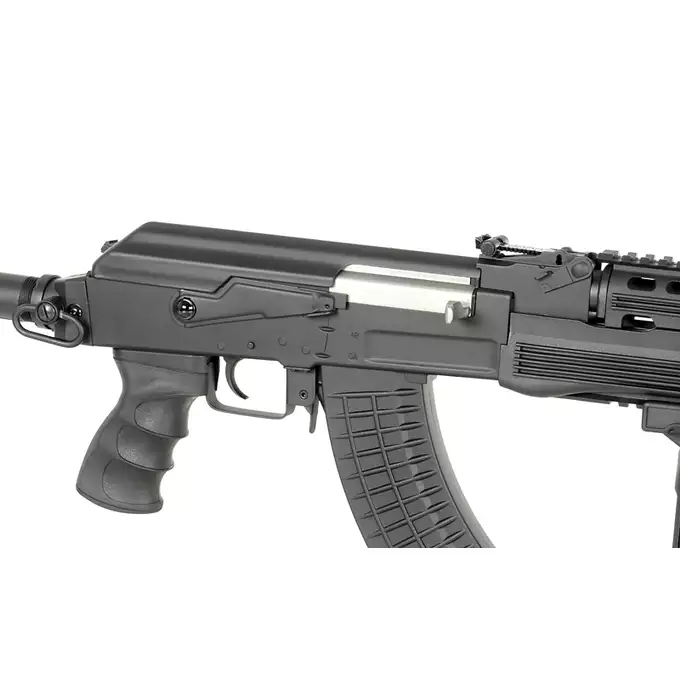 [Zestaw] CM.028C [CYMA] + Magazynek Mid-Cap na 140 kulek do AK47/AKM - Czarny [CYMA]