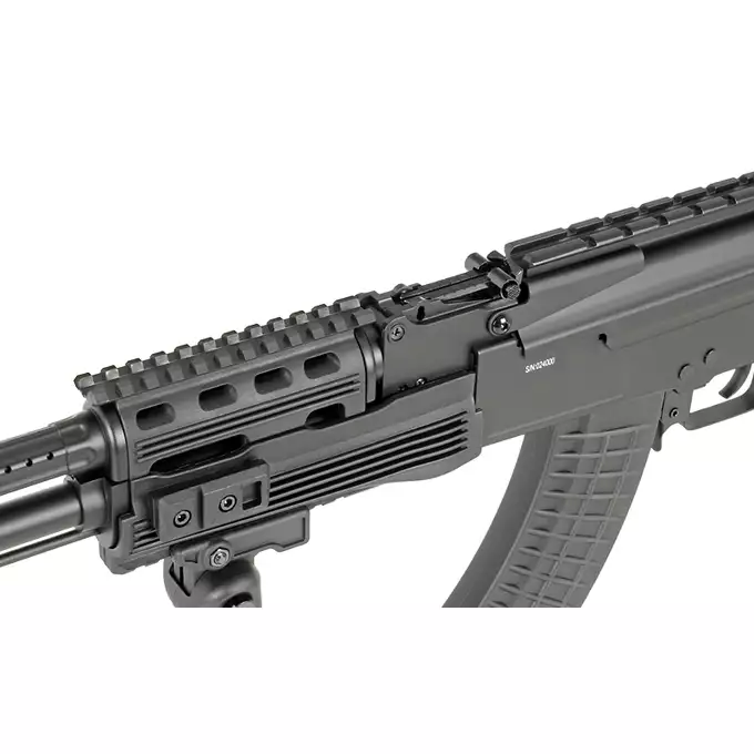 [Zestaw] CM.039C [CYMA] + Magazynek Mid-Cap na 140 kulek do AK47/AKM - Czarny [CYMA]