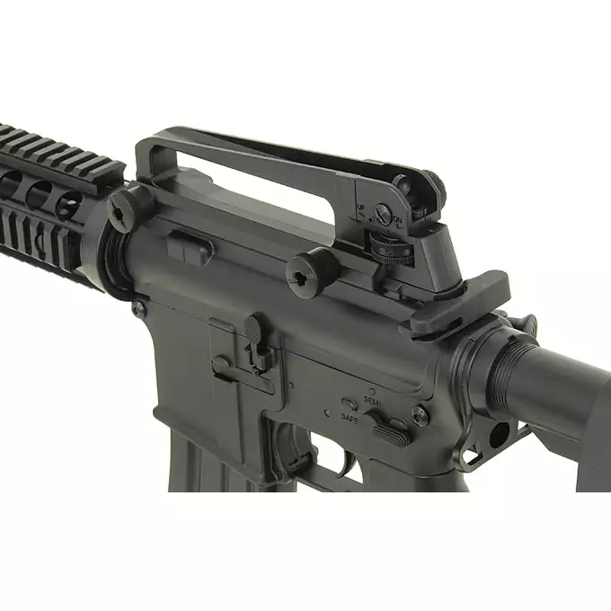 [Zestaw] CM.507 US Army M4 RIS carbine replica [CYMA] + Stalowy magazynek Mid-Cap na 150 kulek do serii AR-15/M4 - Black