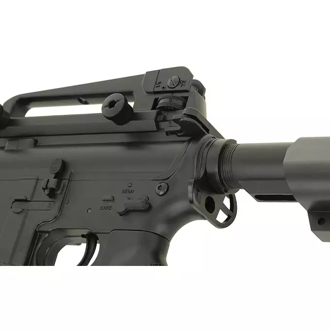 [Zestaw] CM.507 US Army M4 RIS carbine replica [CYMA] + Stalowy magazynek Mid-Cap na 150 kulek do serii AR-15/M4 - Black
