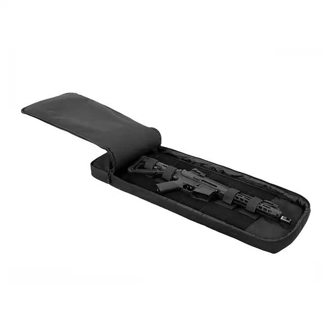 Sacoche a fusil 90cm TRAVEL avec panneau frontal a boucle - Multicam Black [8FIELDS]