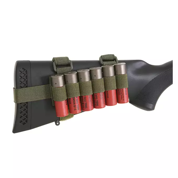 Ładownica na kolbę na naboje do strzelby - Olive [8FIELDS]