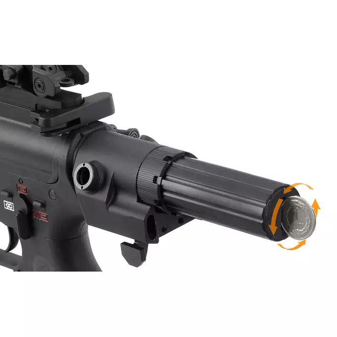 [Zestaw] ST46 PDW 10RS SMR Sports Line G3 AEG - Black [S&amp;T] + AKUMULATOR AIRSOFTOWY 25C 800MAH 3S1P 11.1V LIPO GENS ACE G-TECH T-PLUG