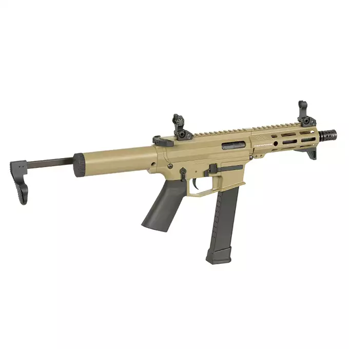[Zestaw] Kompaktowa replika PDW Angstadt Arms UDP-9 G3 AEG - Tan [S&amp;T/EMG] + AKUMULATOR AIRSOFTOWY 25C 800MAH 3S1P 11.1V LIPO GENS ACE G-TECH T-PLUG