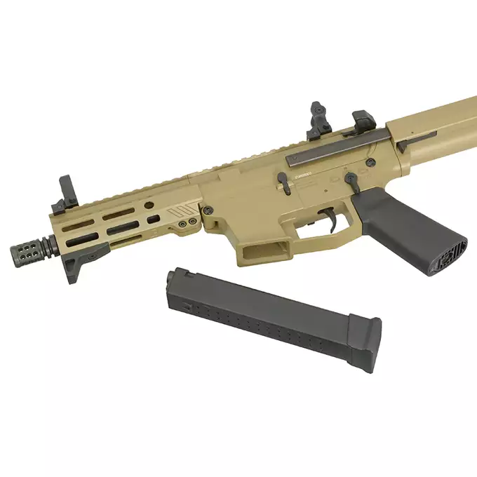 [Zestaw] Kompaktowa replika PDW Angstadt Arms UDP-9 G3 AEG - Tan [S&amp;T/EMG] + AKUMULATOR AIRSOFTOWY 25C 800MAH 3S1P 11.1V LIPO GENS ACE G-TECH T-PLUG