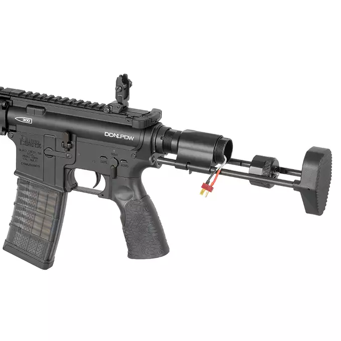[Zestaw] Replika Daniel Defense DDM4 PDW SBR - Black [EMG] + AKUMULATOR AIRSOFTOWY 25C 800MAH 3S1P 11.1V LIPO GENS ACE G-TECH T-PLUG