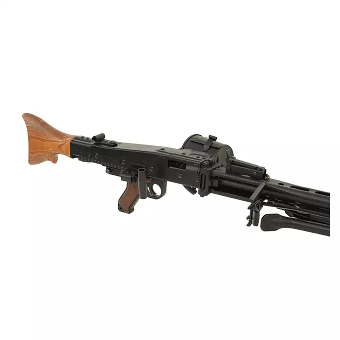 [Zestaw] Replika Karabinu Maszynowego MG42 Full Metal AEG -  Real Wood [S&amp;T] + Elektryczny magazynek bębnowy na 2500 kulek do MG42 [S&amp;T]