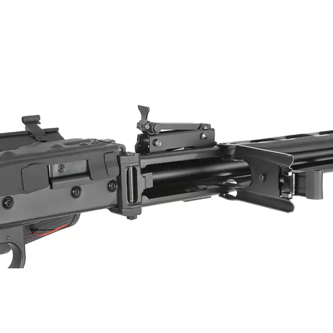 [Zestaw] Replika Karabinu Maszynowego MG42 Full Metal AEG -  Real Wood [AGM] + Elektryczny magazynek bębnowy na 2500 kulek do MG42 [AGM]