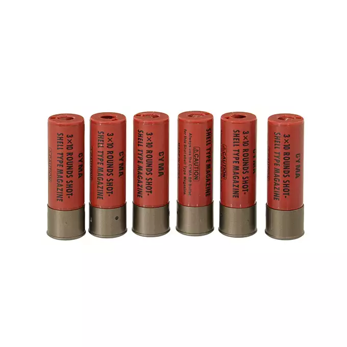 [Ensemble] Shotgun M8870 V2 (Green Gaz) - Black [Golden Eagle] + Kit de 6 cartouches pour fusil a pompe [CYMA]