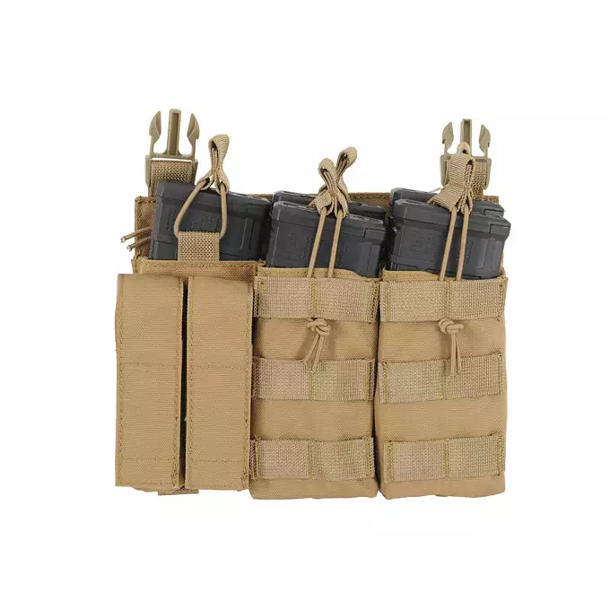 [Zestaw] Direct Delta Modular Vest- Coyote [WETAC] + Buckle Up potrójna ładownica karabinowo-pistoletowa 5.56/9mm - Coyote