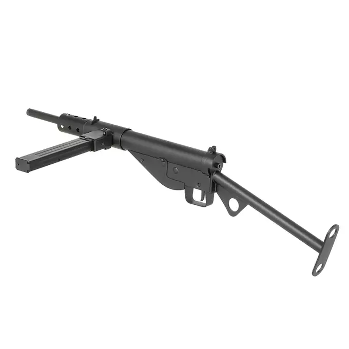 [Zestaw] Replika pistoletu maszynowego STEN MK2 Full Steel - Black [AGM] + Pokrowiec na broń długą 105cm - Coyote [8FIELDS]