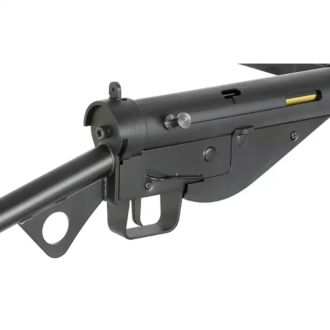 [Zestaw] Replika pistoletu maszynowego STEN MK2 Full Steel - Black [AGM] + Pokrowiec na broń długą 105cm - Coyote [8FIELDS]