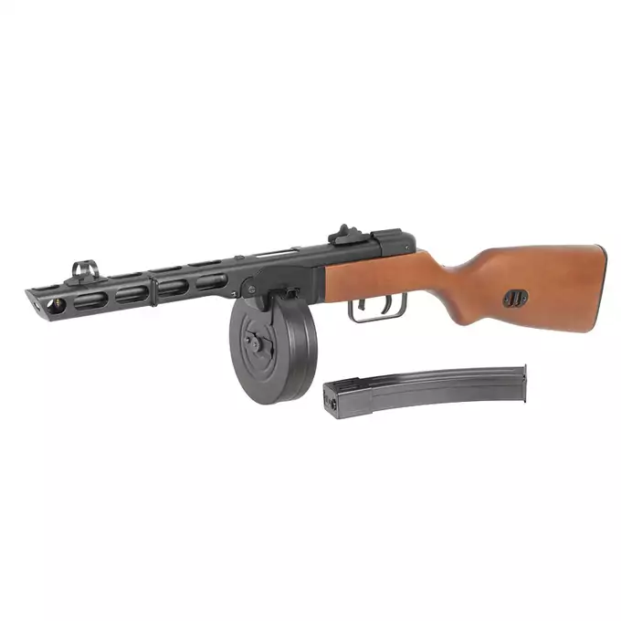 [Zestaw] Replika SW-09 AEG PPSz-41 - Real Wood [Snow Wolf] + Pokrowiec na broń długą 105cm - Coyote [8FIELDS]