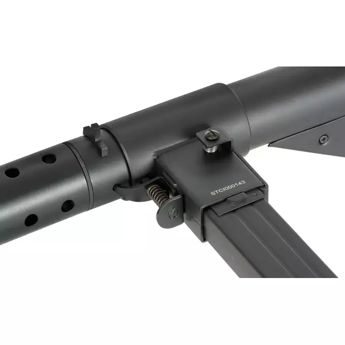 [Zestaw] Replika pistoletu maszynowego STEN MK2 Full Steel - Black [AGM] + Pokrowiec na broń długą 105cm - Coyote [8FIELDS]