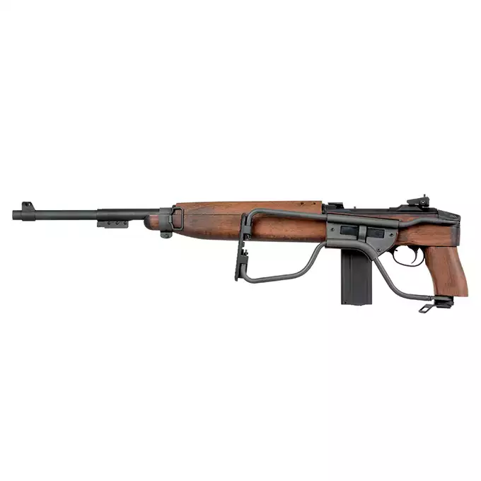 [Zestaw] Replika karabinka M1A1 Paratrooper - Real Wood [King Arms] + Pokrowiec na broń długą 105cm - Coyote [8FIELDS]