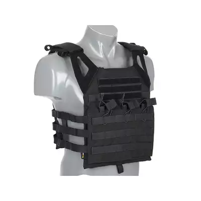 [Zestaw] Jump Plate Carrier V2 z atrapami płyt balistycznych - Black + Nerka zrzutowa do kamizelki - Black [8FIELDS]