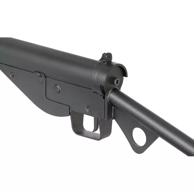 [Zestaw] Replika pistoletu maszynowego STEN MK2 Full Steel - Black [AGM] + Pokrowiec na broń długą 105cm - Coyote [8FIELDS]