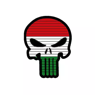Naszywka Flag Skull HUNGARY [8FIELDS]