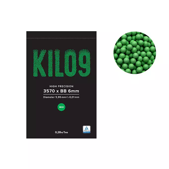 Precyzyjne kulki airsoftowe 0,28g 6mm BIO - 3570 szt. [KILO9]