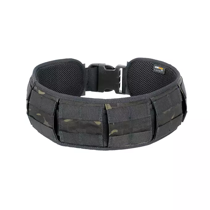 [Zestaw] Bojowy pas biodrowy MOLLE (M) - Multicam Black [8FIELDS PREMIUM] + Uniwersalne szelki taktyczne do pasa - Multicam Black [8FIELDS]