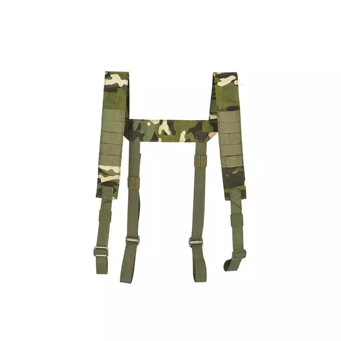 [Zestaw] Bojowy pas biodrowy MOLLE (L) - Multicam Tropic [8FIELDS PREMIUM] + Uniwersalne szelki taktyczne do pasa - Multicam Tropic [8FIELDS]