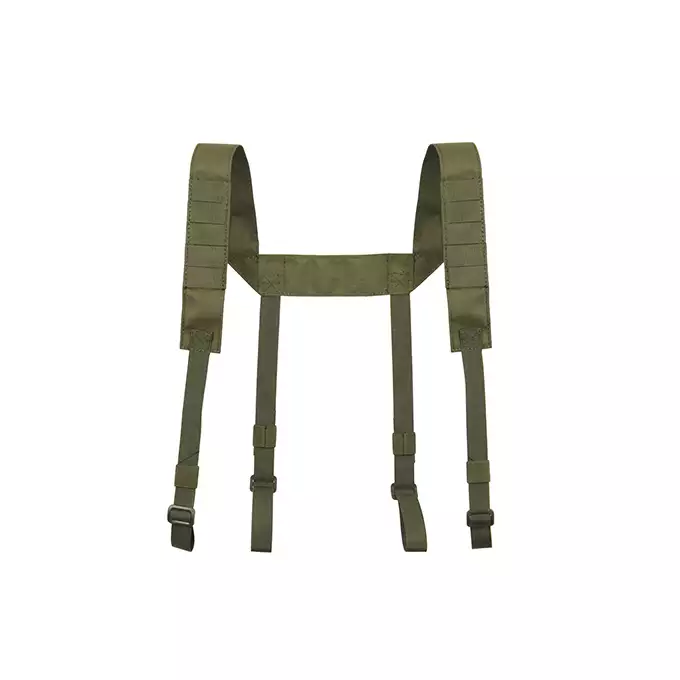 [Zestaw] Bojowy pas biodrowy MOLLE (XXL) - Olive [8FIELDS PREMIUM] + Uniwersalne szelki taktyczne do pasa - Olive [8FIELDS]