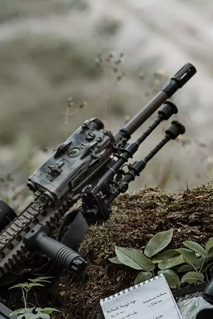 Adjustable 6-Level Bipod with RIS Rail Adapter [Rokstad]