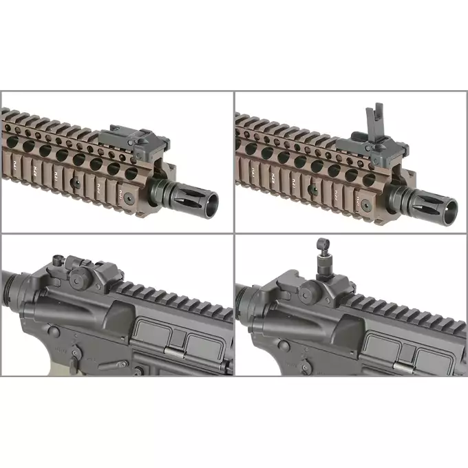 [Zestaw] Replika gazowa karabinka Daniel Defense MK18 - Tan [EMG] + Magazynek na Green Gaz do karabinków MC6593M/MC6595M [Golden Eagle]