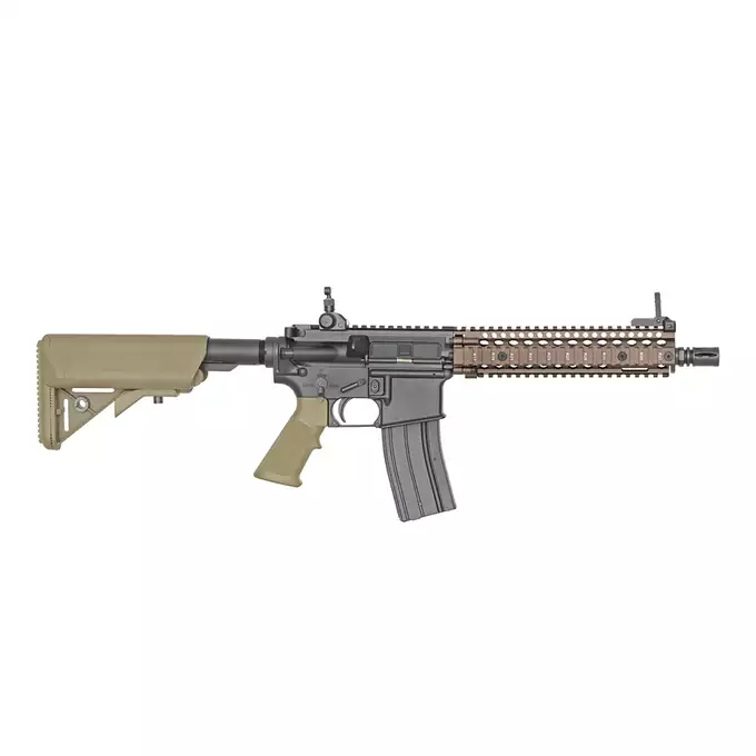 [Zestaw] Replika gazowa karabinka Daniel Defense MK18 - Tan [EMG] + Magazynek na Green Gaz do karabinków MC6593M/MC6595M [Golden Eagle]