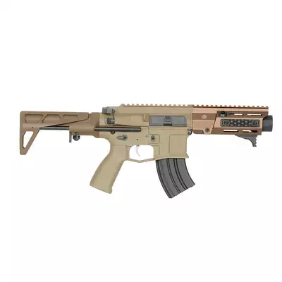[Zestaw] Karabinek ASG M923A DEK762 7.62 / 300 BLK Falcon 3.0 ETU - Tan [Double Eagle] + Maverick-II Plus 1x22 SOL Solar Power Red Dot Sight - black [Vector Optics]