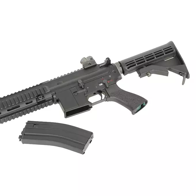 [Zestaw] Replika airsoftowa 4168 GBBR V3 - black [WE] + Magazynek V3 gazowy do WE-M4/SCR/4168 z systemem open bolt  [WE]