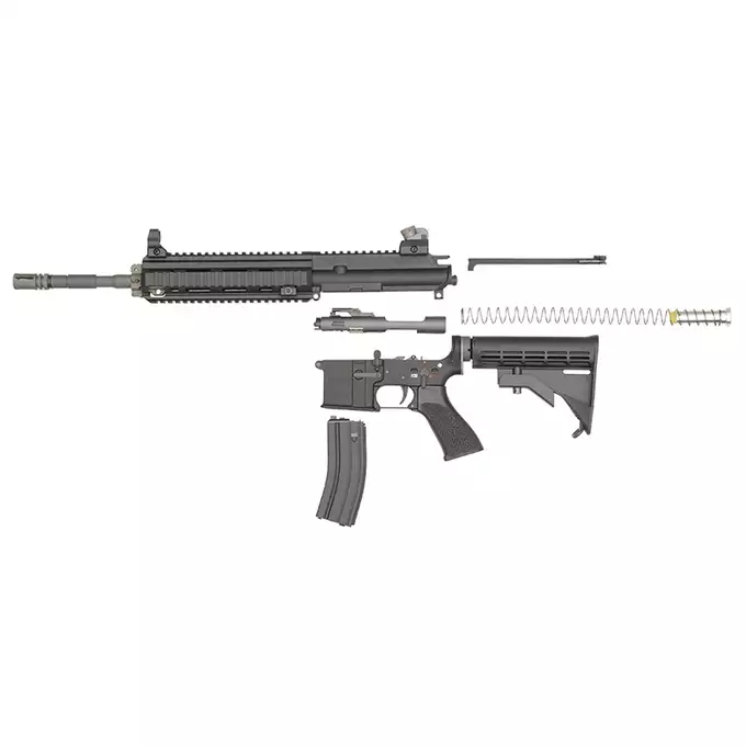 [Zestaw] Replika airsoftowa 4168 GBBR V3 - black [WE] + Magazynek V3 gazowy do WE-M4/SCR/4168 z systemem open bolt  [WE]