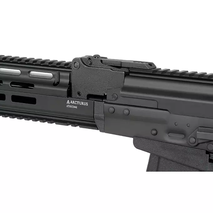 [Zestaw] AT-AK04 z optycznym mosfetem PERUN, szybkostrzelność 25 strz./sek. [Arcturus] + Magazynek DMAG o zmiennej pojemności 30/130 kulek do AK12/AK74 - BK