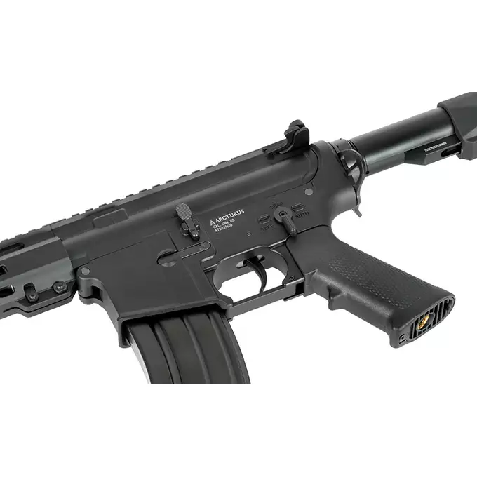 [Zestaw] AR15 CQB AT-AR01-CQ [Arcturus] + MAGAZYNEK O ZMIENNEJ POJEMNOŚCI 30/130 KULEK DO M4/M16 - BLACK [Arcturus]