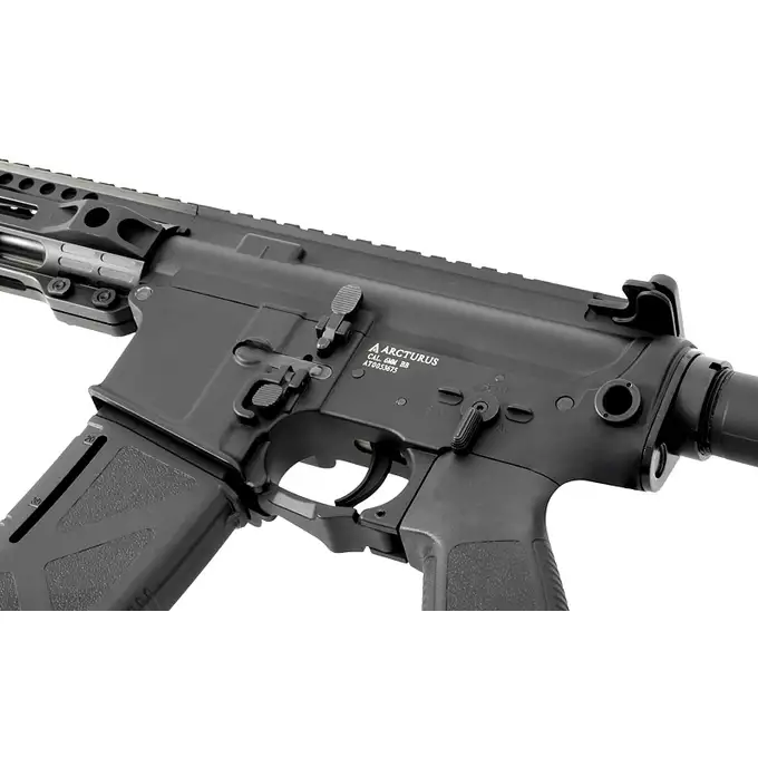 [Zestaw] AR15 E3 Rifle AT-AR07 [Arcturus] + MAGAZYNEK O ZMIENNEJ POJEMNOŚCI 30/130 KULEK DO M4/M16 - BLACK [Arcturus]