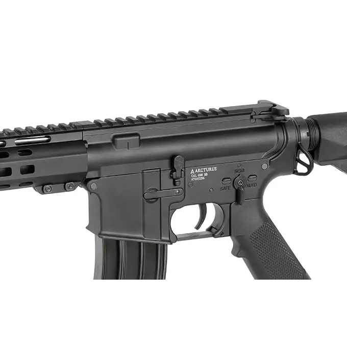 [Zestaw] AR15 Rifle AT-AR01-RF [Arcturus] + MAGAZYNEK O ZMIENNEJ POJEMNOŚCI 30/130 KULEK DO M4/M16 - BLACK [Arcturus]