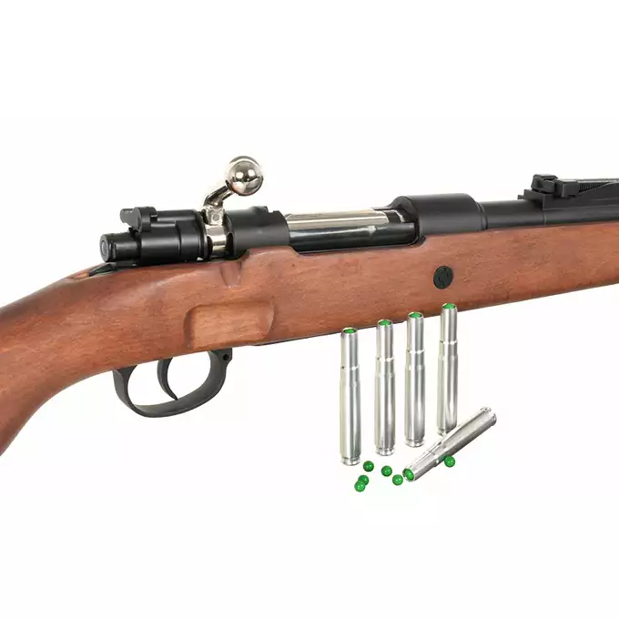 [Zestaw] Replika karabinka WWII KAR98K (Wood Stock Version) [Double Bell] + Pokrowiec na broń do długości 120 cm - black [8FIELDS]