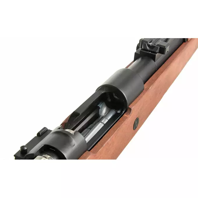 [Zestaw] Replika karabinka WWII KAR98K (Wood Stock Version) [Double Bell] + Pokrowiec na broń do długości 120 cm - black [8FIELDS]