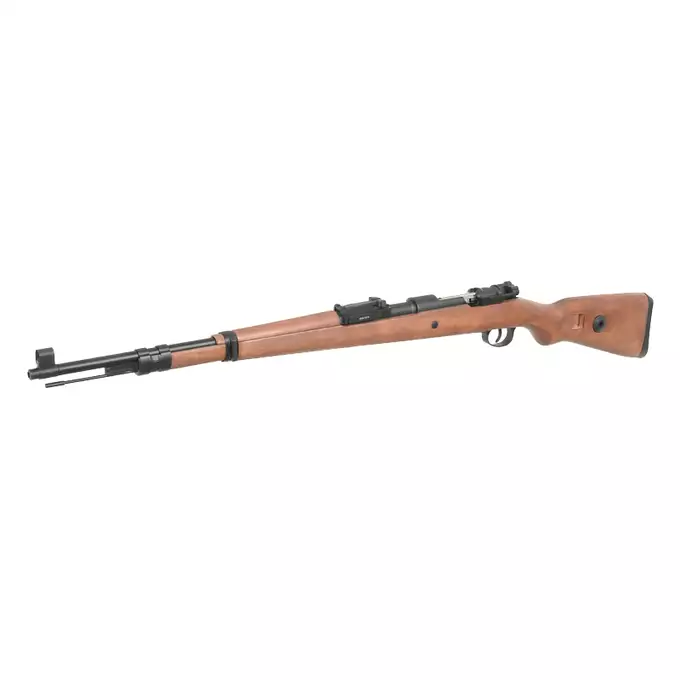 [Zestaw] Replika karabinka WWII KAR98K (Wood Stock Version) [Double Bell] + Pokrowiec na broń do długości 120 cm - black [8FIELDS]