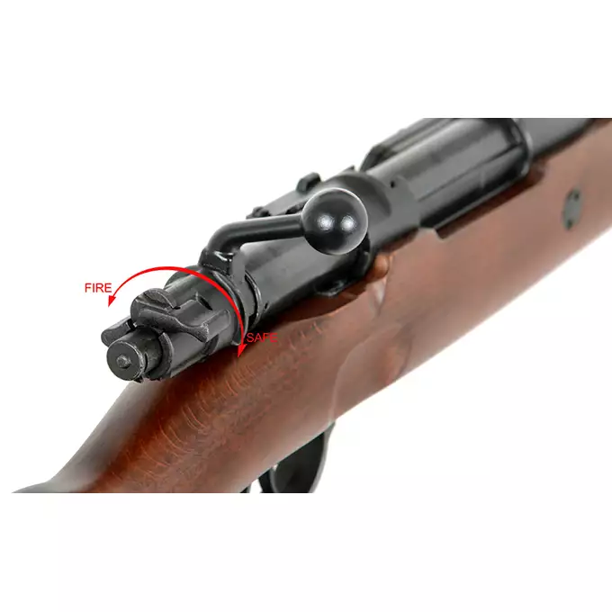 [Zestaw] Replika karabinu powtarzalnego Kar98k - Real Wood [S&amp;T] + Pokrowiec na broń do długości 120 cm - black [8FIELDS]