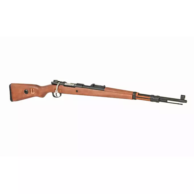 [Zestaw] Replika karabinka WWII KAR98K (Wood Stock Version) [Double Bell] + Pokrowiec na broń do długości 120 cm - black [8FIELDS]