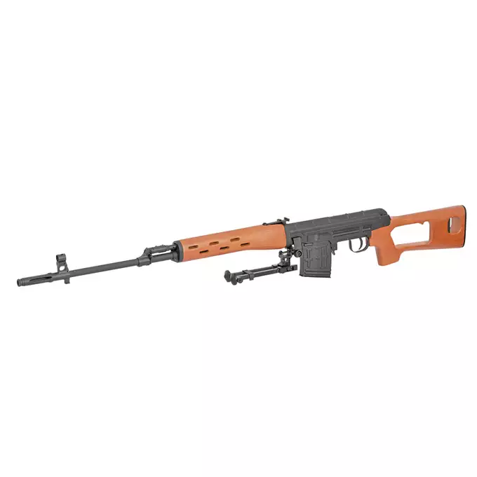 [Zestaw] Replika elektryczna karabinu wyborowego SWD - Real Wood [A&amp;K] + Stalowy Dwójnóg do Karabinow SVD [BattleAxe]