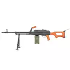 [Zestaw] Replika karabinu maszynowego PKM - Real Wood [A&amp;K] + Elektryczny magazynek pudełkowy do PKM 5000 Kulek [A&amp;K]