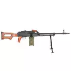 [Zestaw] Replika karabinu maszynowego PKM - Real Wood [A&amp;K] + Elektryczny magazynek pudełkowy do PKM 5000 Kulek [A&amp;K]
