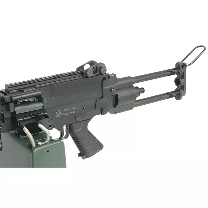 [Zestaw] Replika karabinu maszynowego M249 PARA Sports Line [A&amp;K] + Elektryczny magazynek pudełkowy 6000 kulek M249 - Olive [BattleAxe]