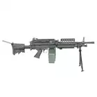 [Zestaw] Replika karabinu maszynowego MK46 MOD 0 Sports Line [A&amp;K] + Elektryczny magazynek pudełkowy 6000 kulek M249 - Olive [BattleAxe]