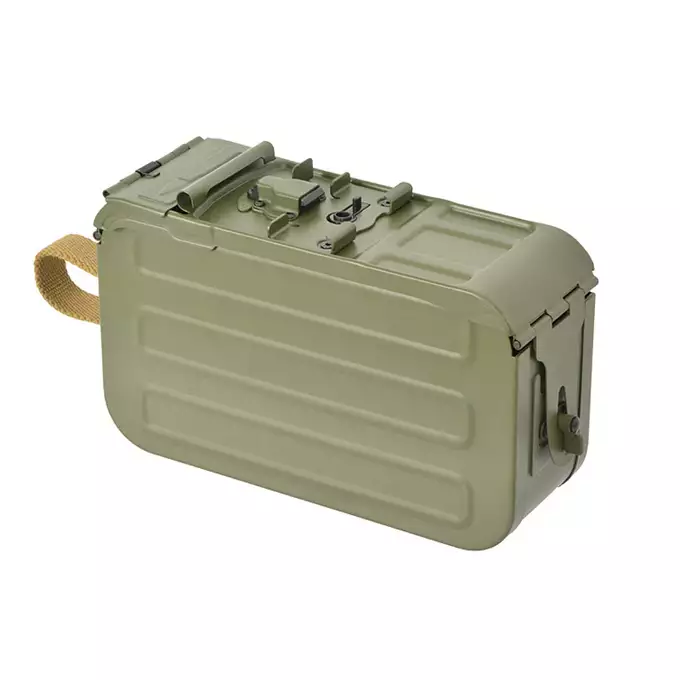 [Zestaw] Replika karabinu maszynowego PKM - polimerowa kolba [A&amp;K] + Elektryczny magazynek pudełkowy do PKM 5000 Kulek [A&amp;K]