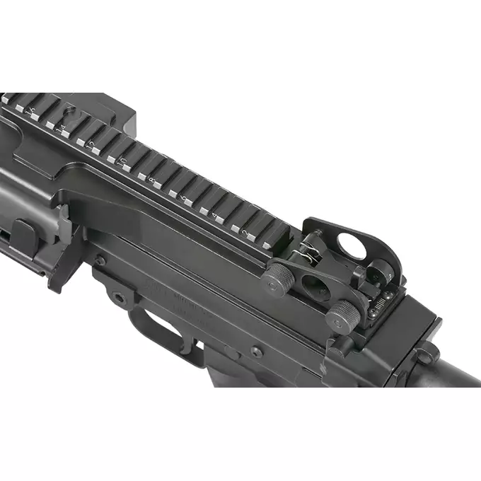 [Zestaw] Replika karabinu maszynowego FN M249 Paratrooper LMG [A&amp;K] + Elektryczny magazynek pudełkowy 6000 kulek M249 - Olive [BattleAxe]