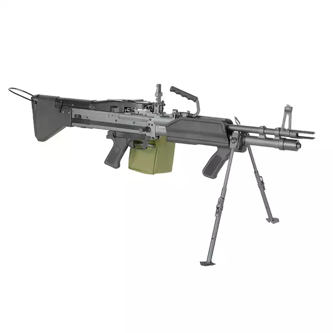 [Zestaw] Replika karabinu maszynowego MK43 Mod0 Navy Seals [A&amp;K] + Elektryczny magazynek pudełkowy do M60/MK43 3500 Kulek [A&amp;K]